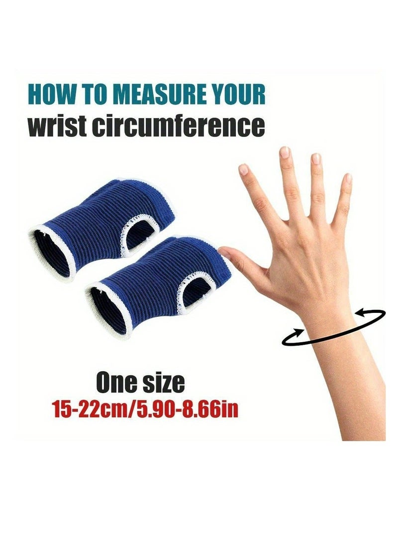 2pcs Wrist Support Hand Brace – Gym Wrist Palm Protector for Pain Relief, Carpal Tunnel & Tendonitis, Adjustable Unisex Fitness Support - Image 2